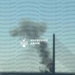 Повторна атака на Південний міст у Києві: опубліковано відео моменту удару